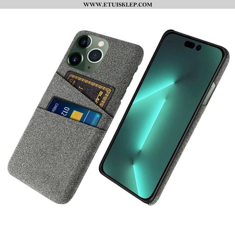 Etui do iPhone 14 Pro Max Posiadacz Karty Z Tkaniny